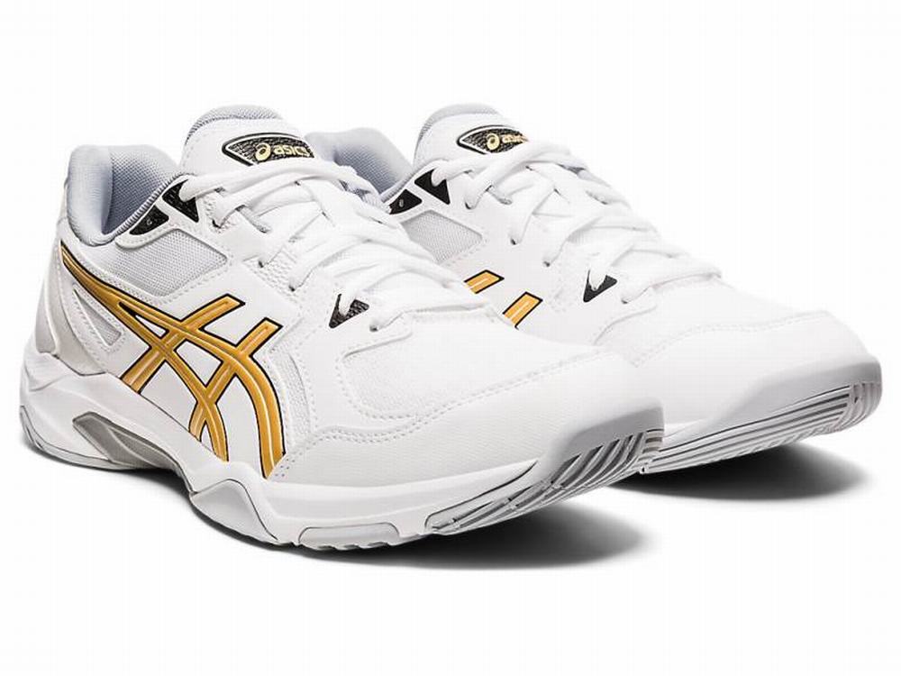 Asics GEL-ROCKET 10 Men's Volleyball Shoes White / Gold | UTA493201