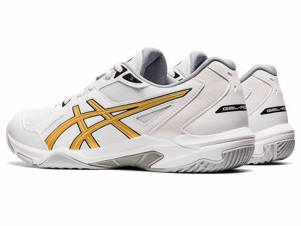 Asics GEL-ROCKET 10 Men's Volleyball Shoes White / Gold | UTA493201