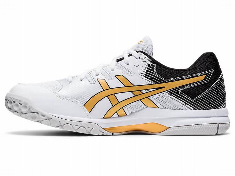 Asics GEL-ROCKET 9 Men's Volleyball Shoes White / Gold | AEJ168950