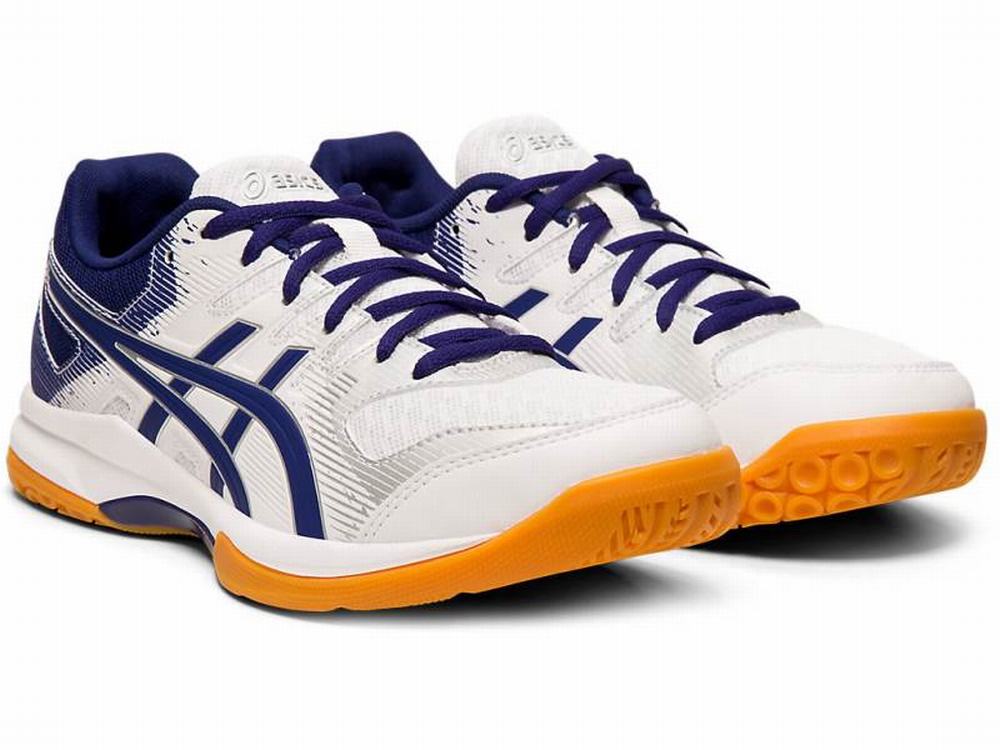 Asics GEL-ROCKET 9 Women's Sneakers White / Blue | BDQ371865