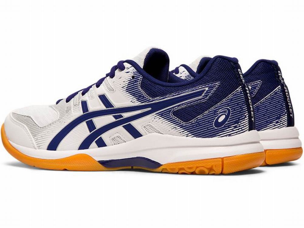 Asics GEL-ROCKET 9 Women's Sneakers White / Blue | BDQ371865