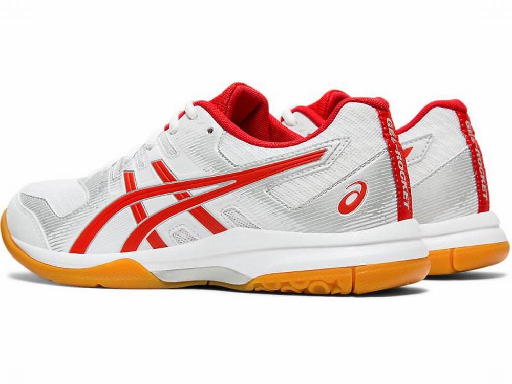 Asics GEL-ROCKET 9 Women's Sneakers White / Red | OSN274891