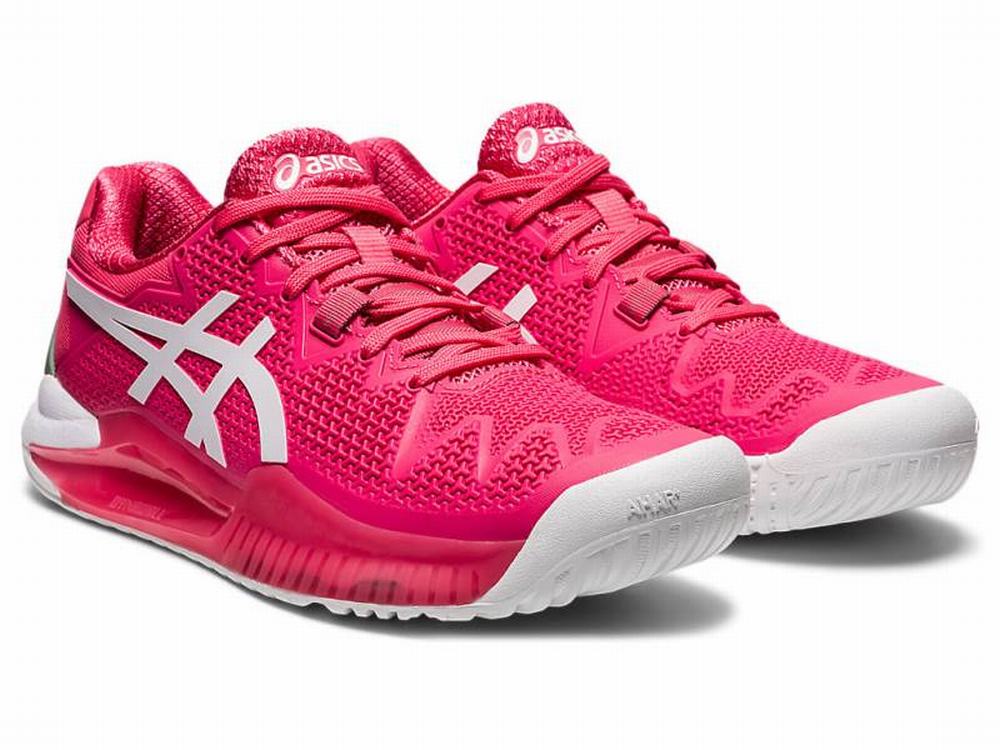 Asics GEL-Resolution 8 Women's Tennis Shoes Pink / White | TDP123056