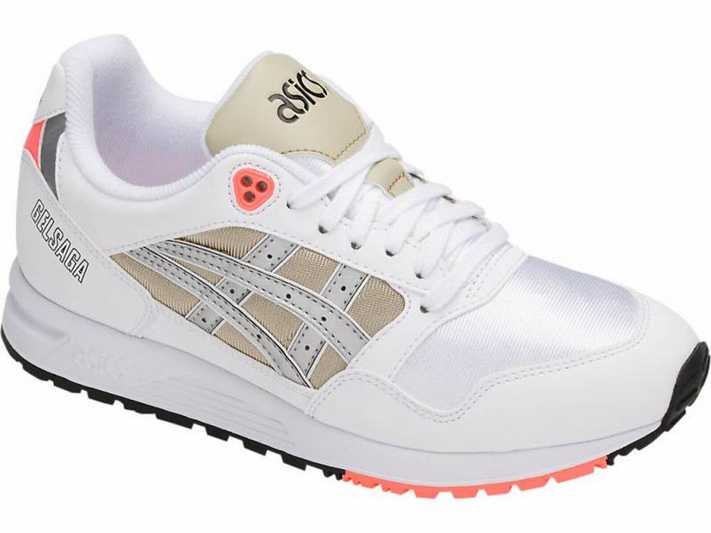 Asics GEL-SAGA Women's Sneakers Khaki / Silver | JXI751386