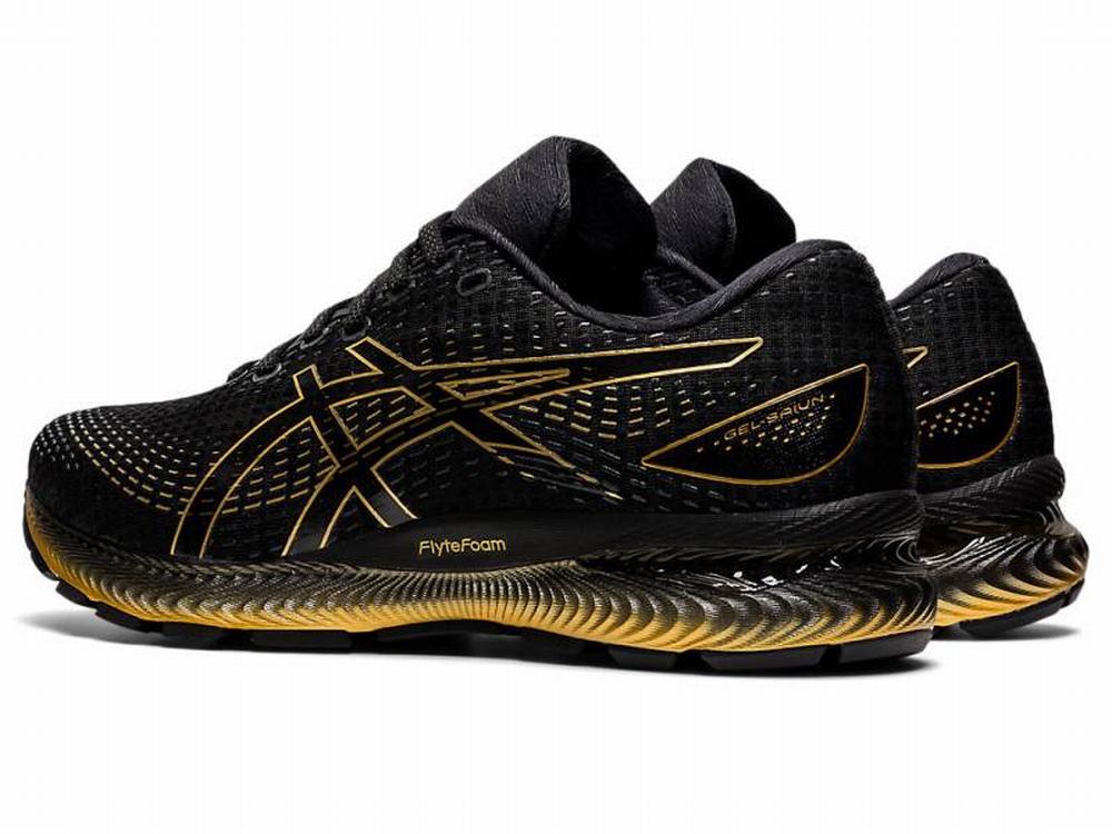 Asics GEL-SAIUN Men's Running Shoes Black / Gold / Grey | RXS528136