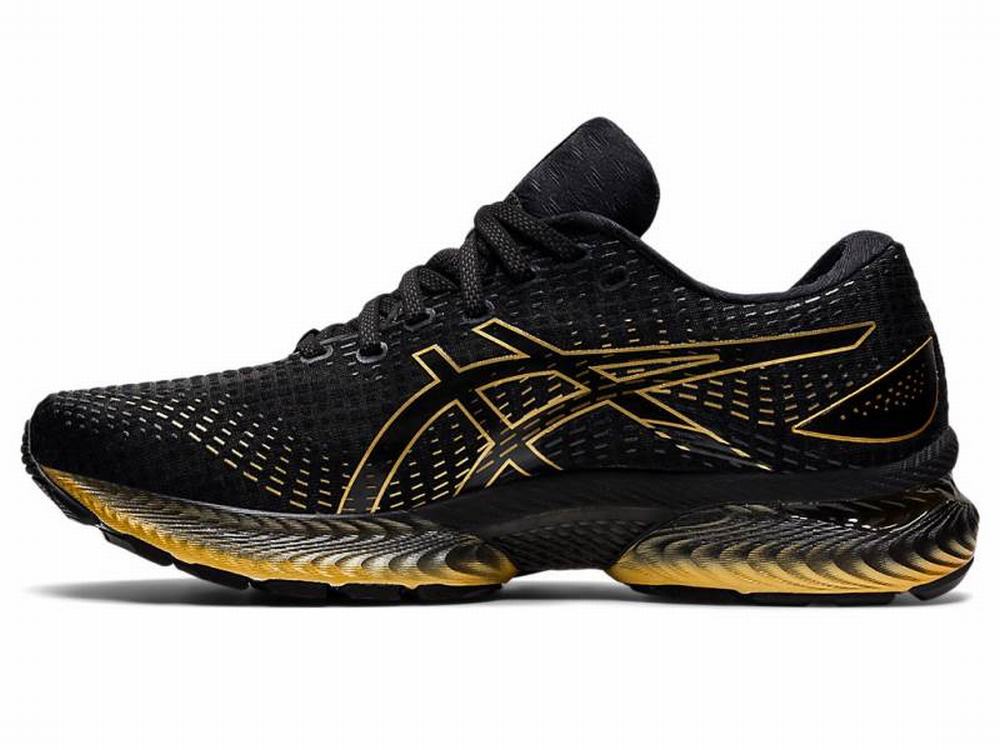 Asics GEL-SAIUN Men's Running Shoes Black / Gold / Grey | RXS528136