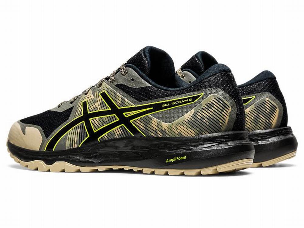 Asics GEL-SCRAM 6 Men's Trail Running Shoes Black / Light Green | ZHG912084