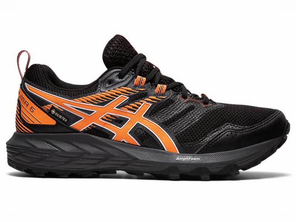 Asics GEL-SONOMA 6 G-TX Women\'s Trail Running Shoes Black / Orange | IWF704916