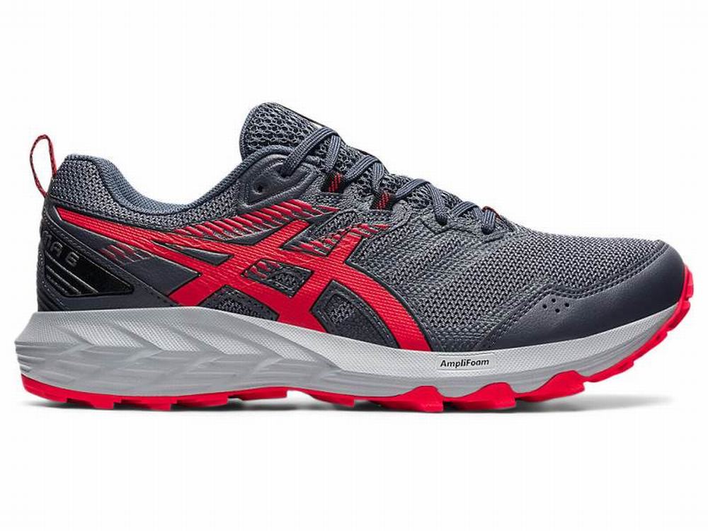 Asics GEL-SONOMA 6 Men\'s Trail Running Shoes Grey / Red | MZI179260