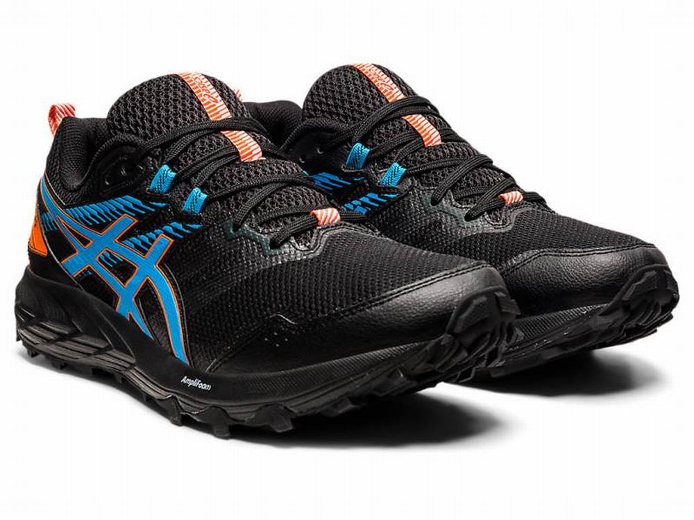 Asics GEL-SONOMA 6 Men's Trail Running Shoes Black / Light Turquoise | UWH594726