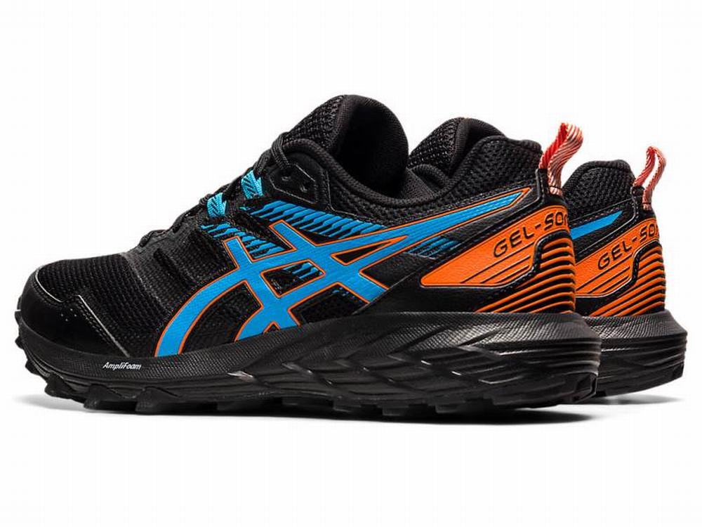 Asics GEL-SONOMA 6 Men's Trail Running Shoes Black / Light Turquoise | UWH594726