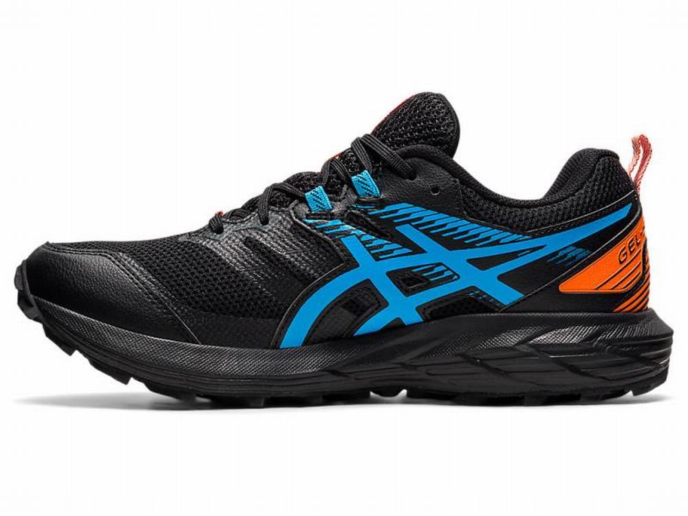 Asics GEL-SONOMA 6 Men's Trail Running Shoes Black / Light Turquoise | UWH594726