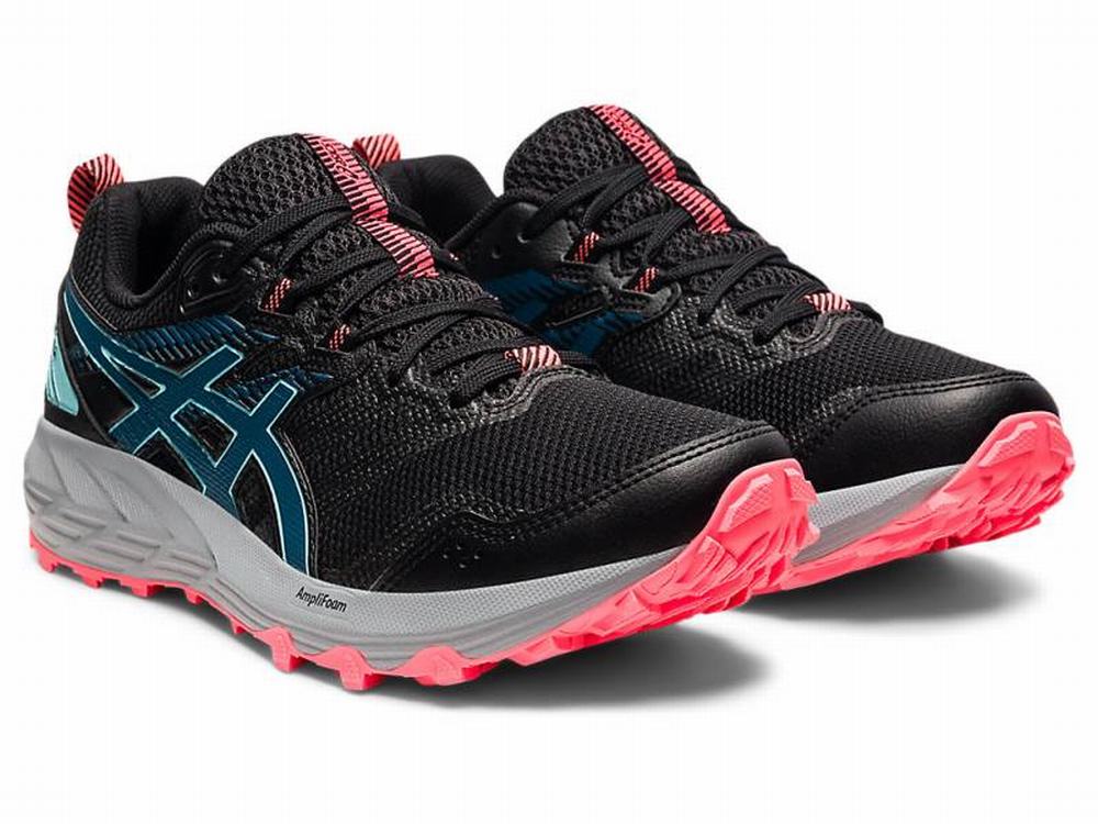 Asics GEL-SONOMA 6 Women's Trail Running Shoes Black / Deep Turquoise | VDC817694