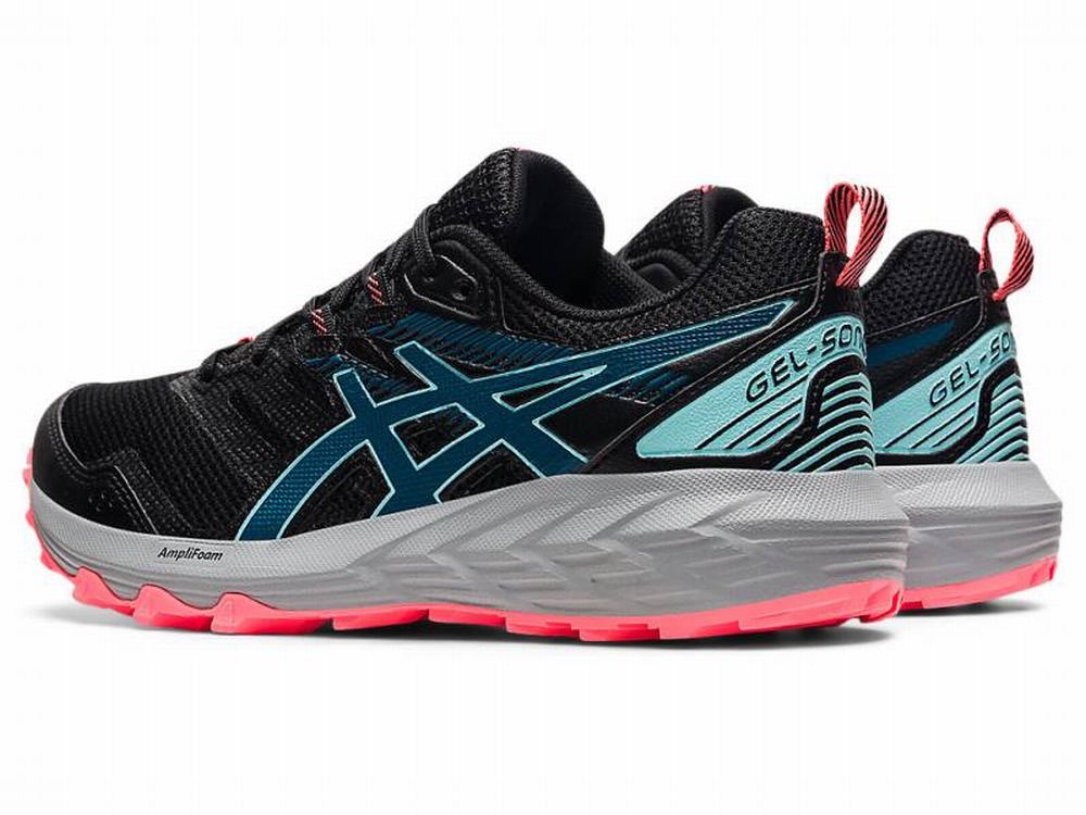 Asics GEL-SONOMA 6 Women's Trail Running Shoes Black / Deep Turquoise | VDC817694