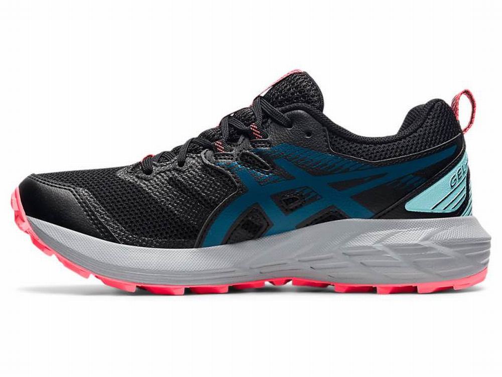 Asics GEL-SONOMA 6 Women's Trail Running Shoes Black / Deep Turquoise | VDC817694