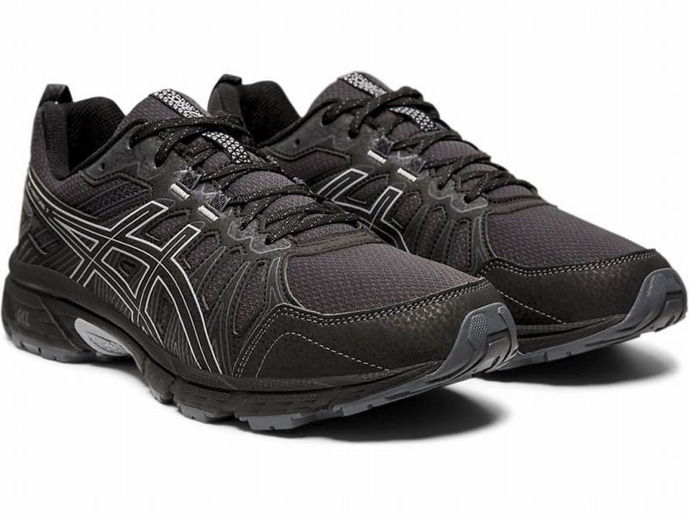 Asics GEL-VENTURE 7 (4E) Men's Trail Running Shoes Black | CQD925831