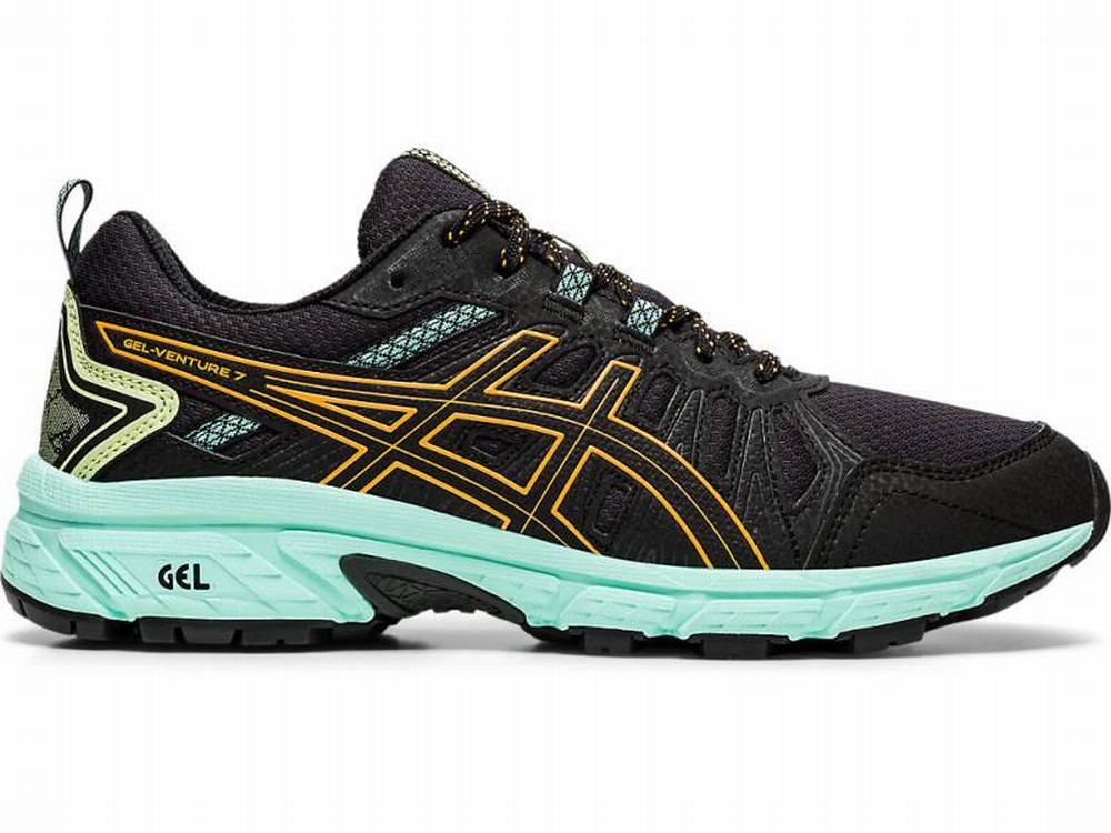 Asics GEL-VENTURE 7 (D) Women's Trail Running Shoes Black / Orange | XDP402795