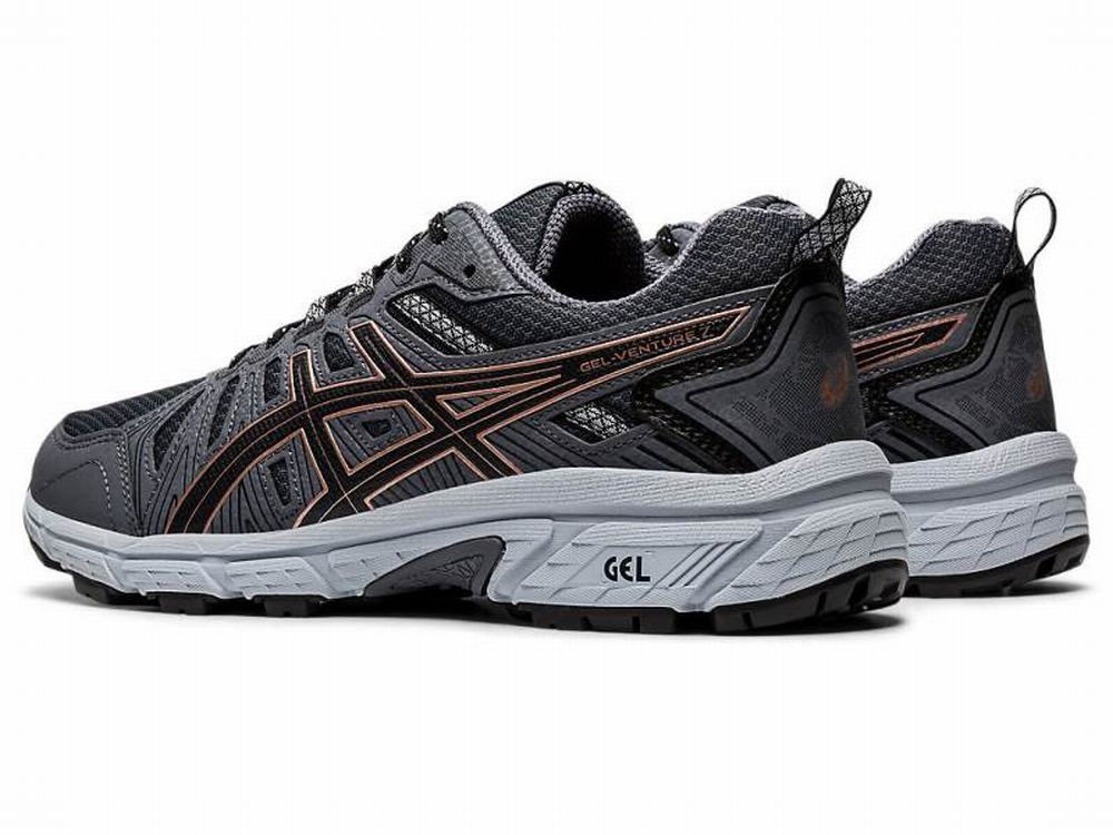 Asics GEL-VENTURE 7 Women's Trail Running Shoes Deep Grey / Rose / Grey / Gold | LVY734908