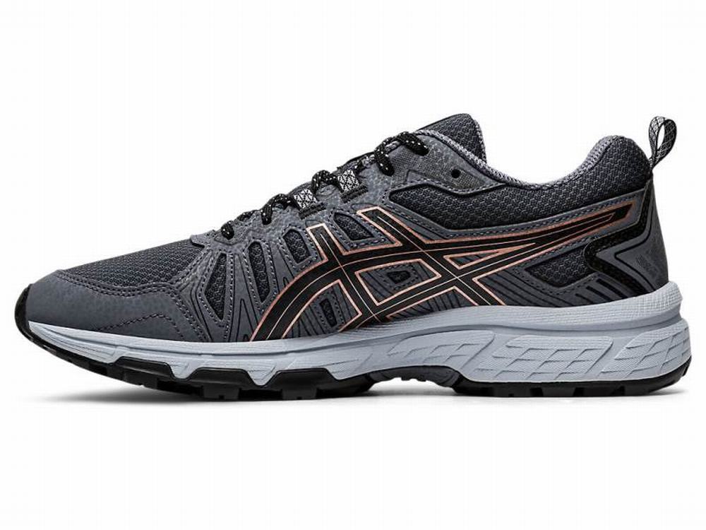 Asics GEL-VENTURE 7 Women's Trail Running Shoes Deep Grey / Rose / Grey / Gold | LVY734908