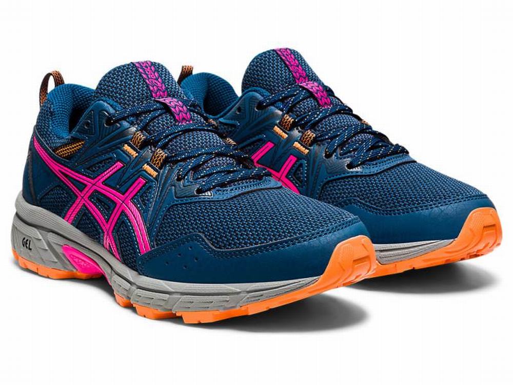 Asics GEL-VENTURE 8 (D) Women's Trail Running Shoes Blue / Pink | DOL015932