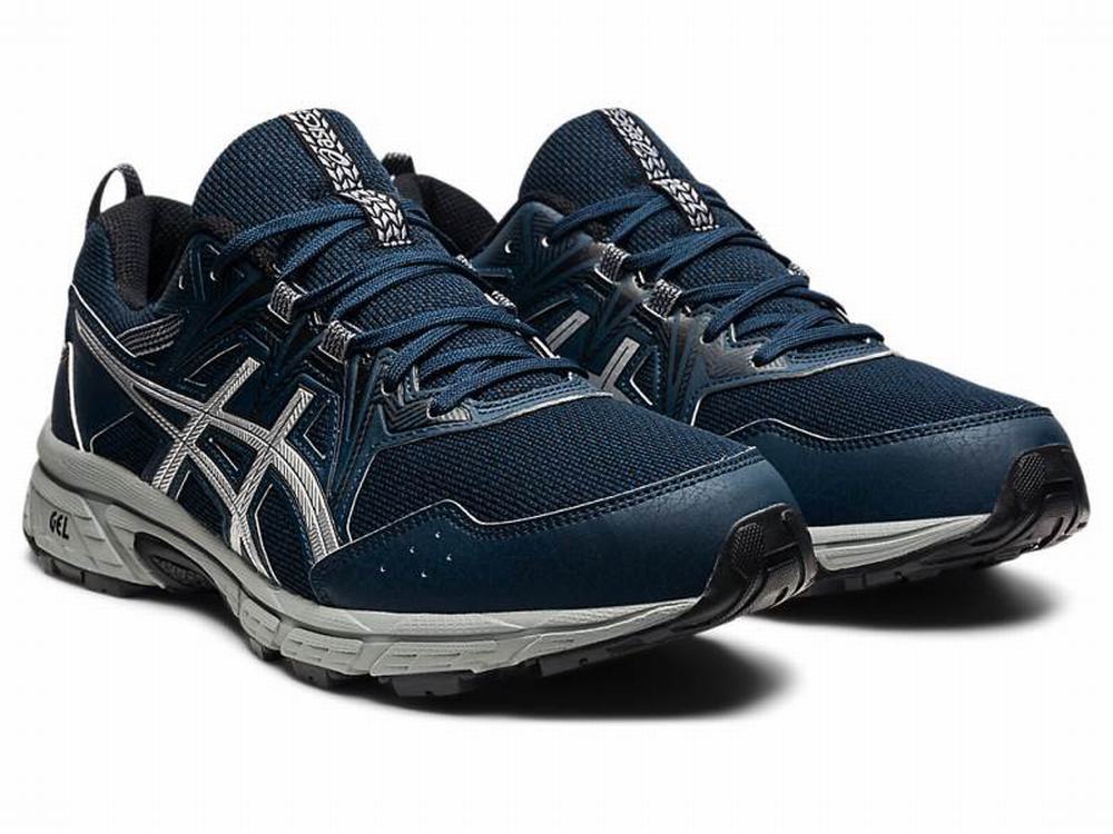 Asics GEL-VENTURE 8 Men's Trail Running Shoes Blue / Silver | IXE287136