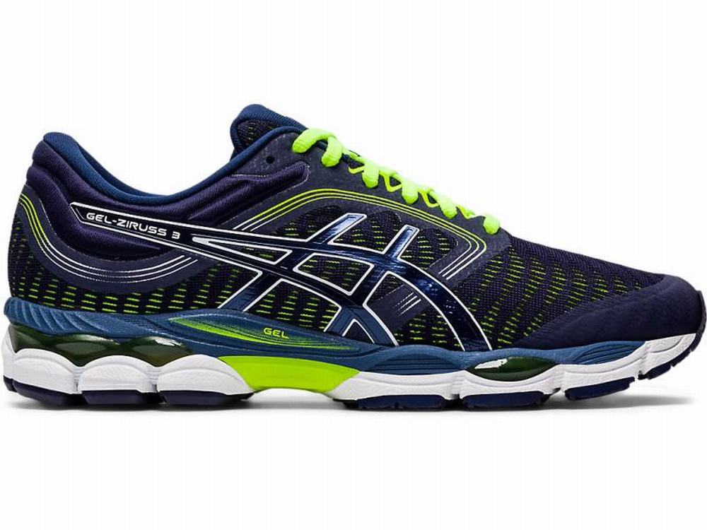 Asics GEL-ZIRUSS 3 Men\'s Running Shoes Navy / Yellow | SHA745920