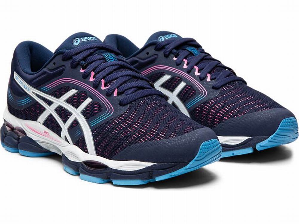 Asics GEL-ZIRUSS 3 Women's Running Shoes Navy / White | YZH493107