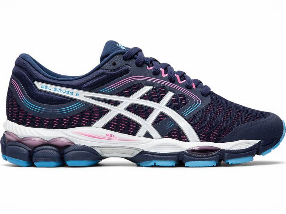 Asics GEL-ZIRUSS 3 Women\'s Running Shoes Navy / White | YZH493107