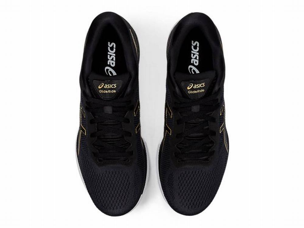 Asics GLIDERIDE Men's Running Shoes Black / Gold | FLC428367