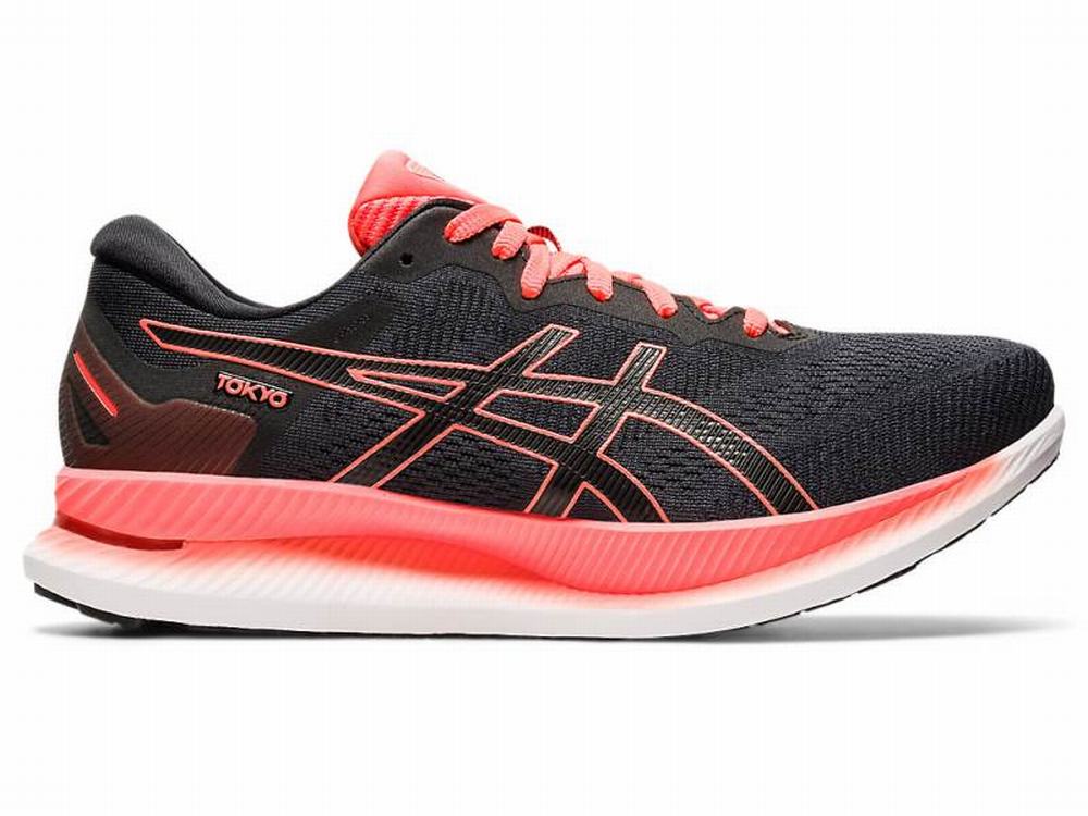 Asics GLIDERIDE Men's Running Shoes Black / Orange | QUR146592