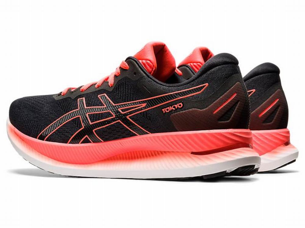 Asics GLIDERIDE Men's Running Shoes Black / Orange | QUR146592