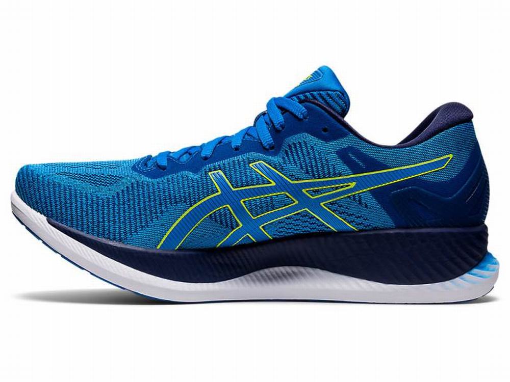 Asics GLIDERIDE Men's Running Shoes Blue / Light Green | KYE201597