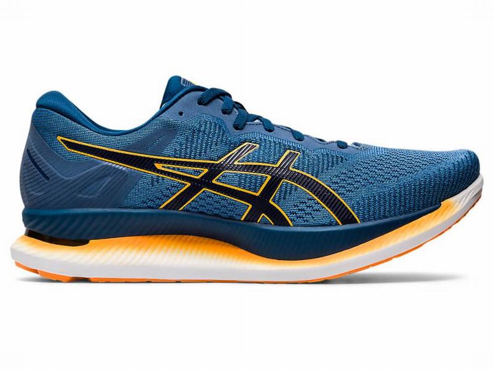 Asics GLIDERIDE Men's Running Shoes Grey / Blue | ERS460219