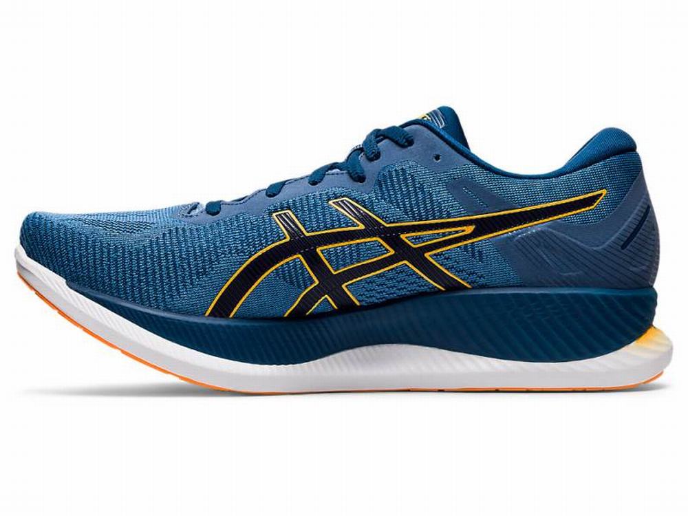 Asics GLIDERIDE Men's Running Shoes Grey / Blue | ERS460219