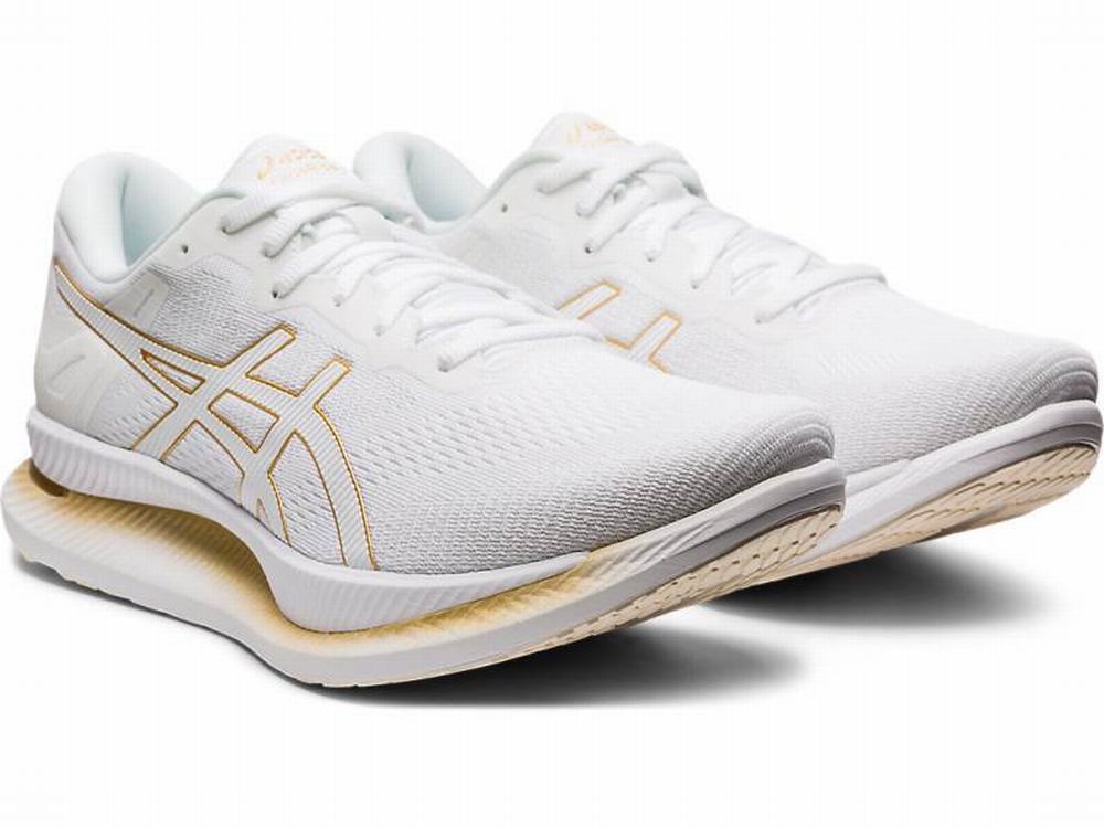 Asics GLIDERIDE Men's Running Shoes White / Gold | JVA781309