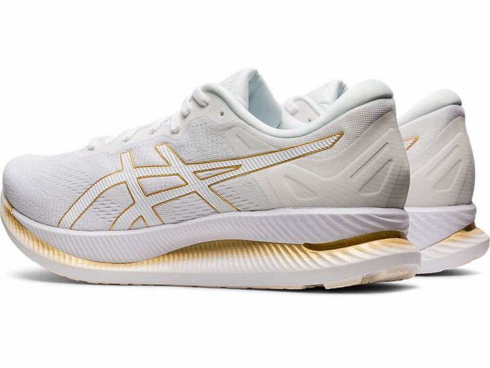 Asics GLIDERIDE Men's Running Shoes White / Gold | JVA781309