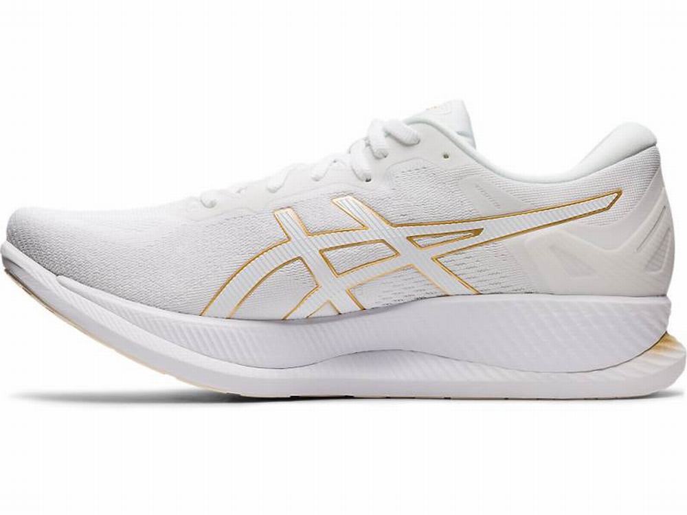 Asics GLIDERIDE Men's Running Shoes White / Gold | JVA781309