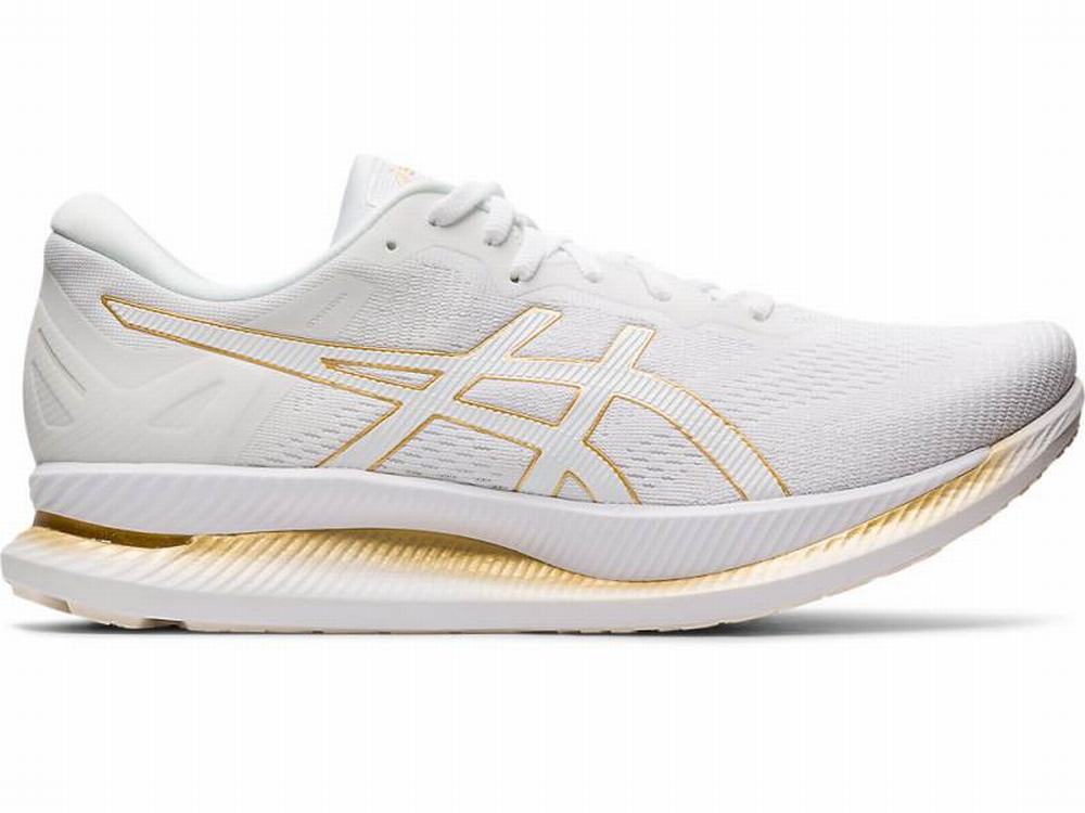 Asics GLIDERIDE Men\'s Running Shoes White / Gold | JVA781309