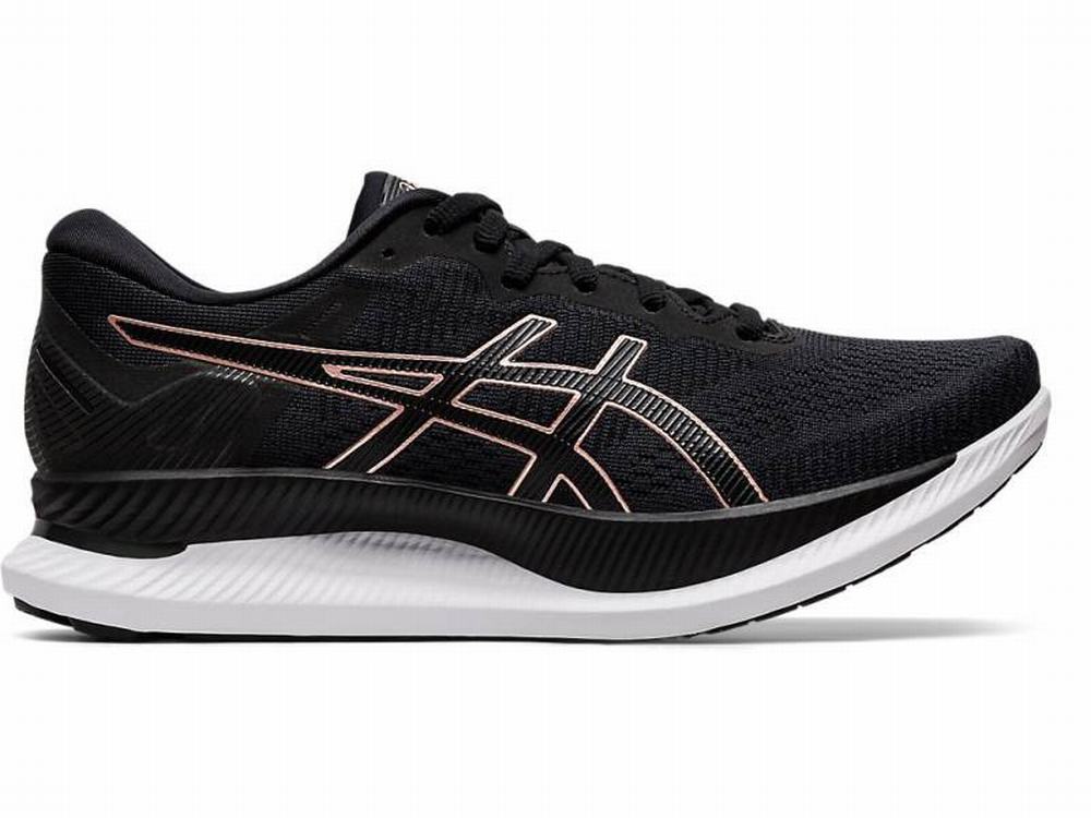 Asics GLIDERIDE Women\'s Running Shoes Black / Rose / Gold | KRH456120