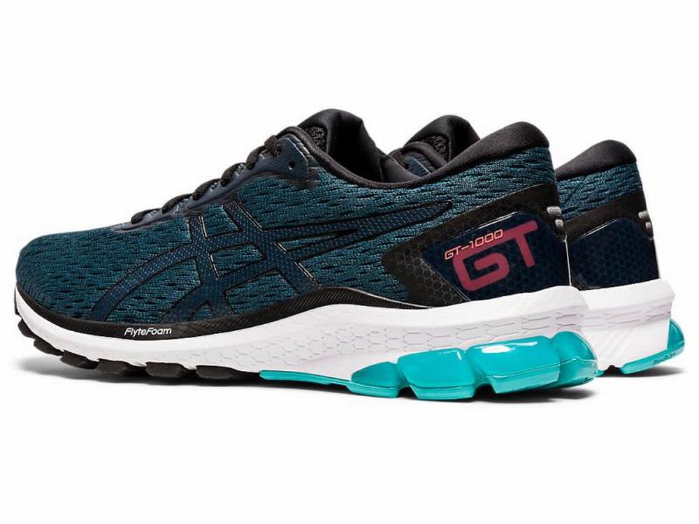 Asics GT-1000 9 Men's Running Shoes Black / Blue | TMP981047