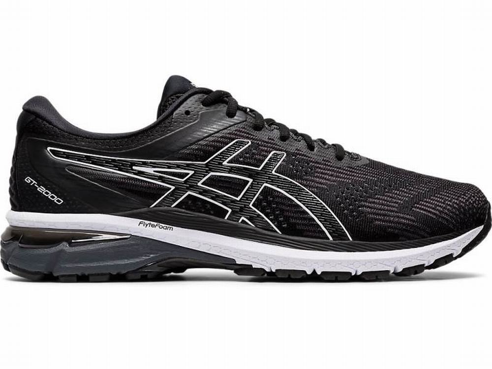 Asics GT-2000 8 Men's Running Shoes Black / White | LIZ597310