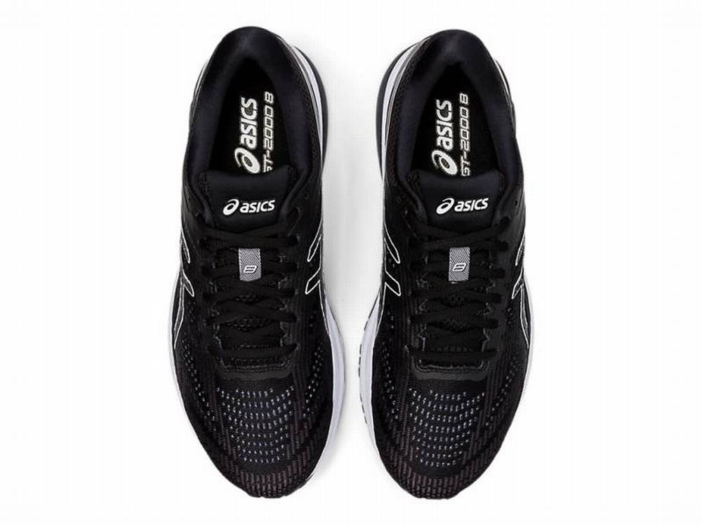 Asics GT-2000 8 Men's Running Shoes Black / White | LIZ597310