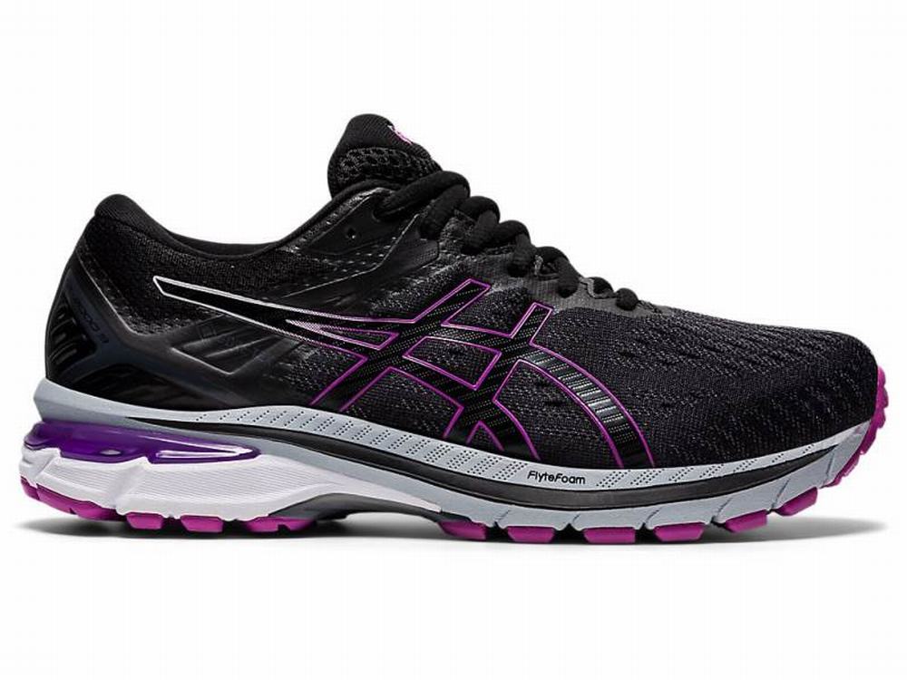 Asics GT-2000 9 G-TX Women\'s Running Shoes Black / Purple | YSB840659