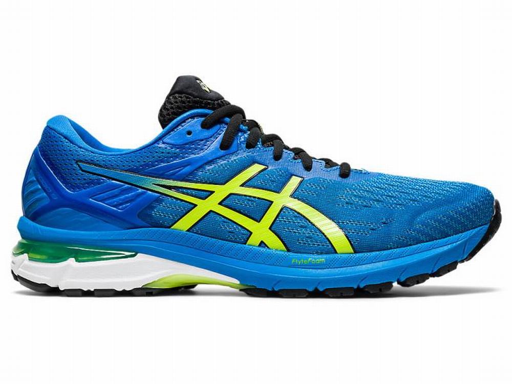 Asics GT-2000 9 Men's Running Shoes Blue / Light Green | XBF643592