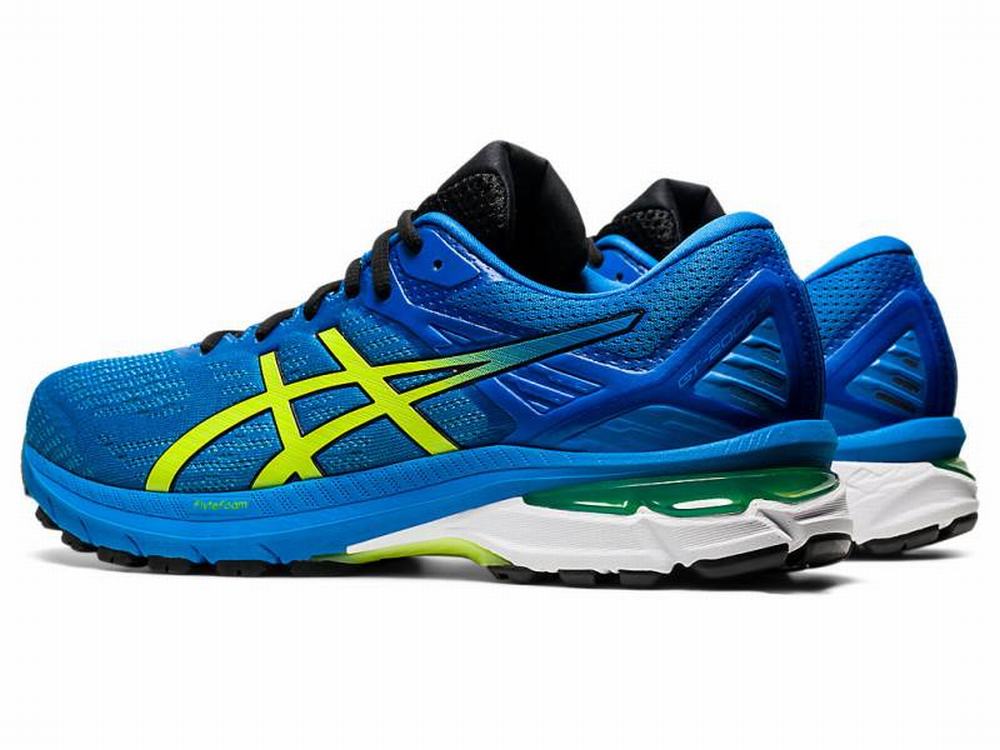 Asics GT-2000 9 Men's Running Shoes Blue / Light Green | XBF643592