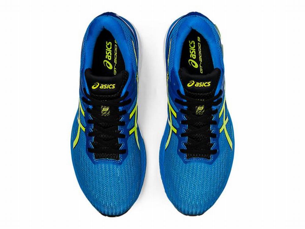 Asics GT-2000 9 Men's Running Shoes Blue / Light Green | XBF643592