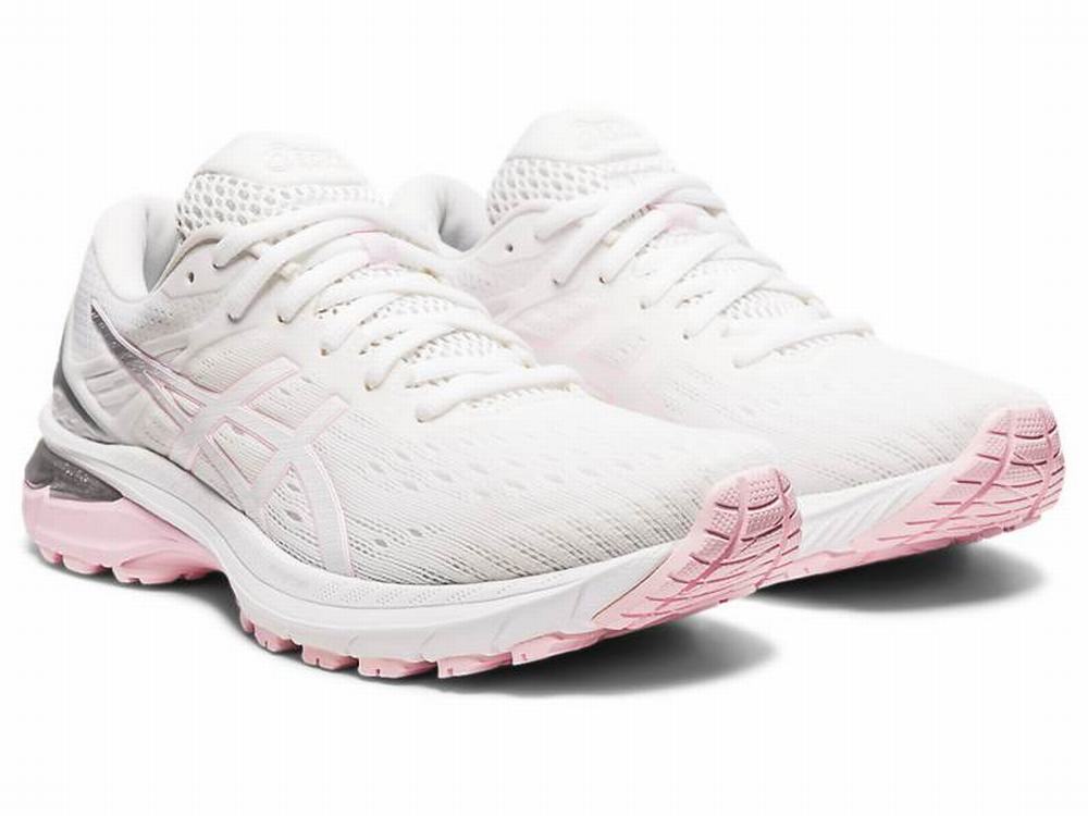 Asics GT-2000 9 Women's Running Shoes White / Pink | DYK462539