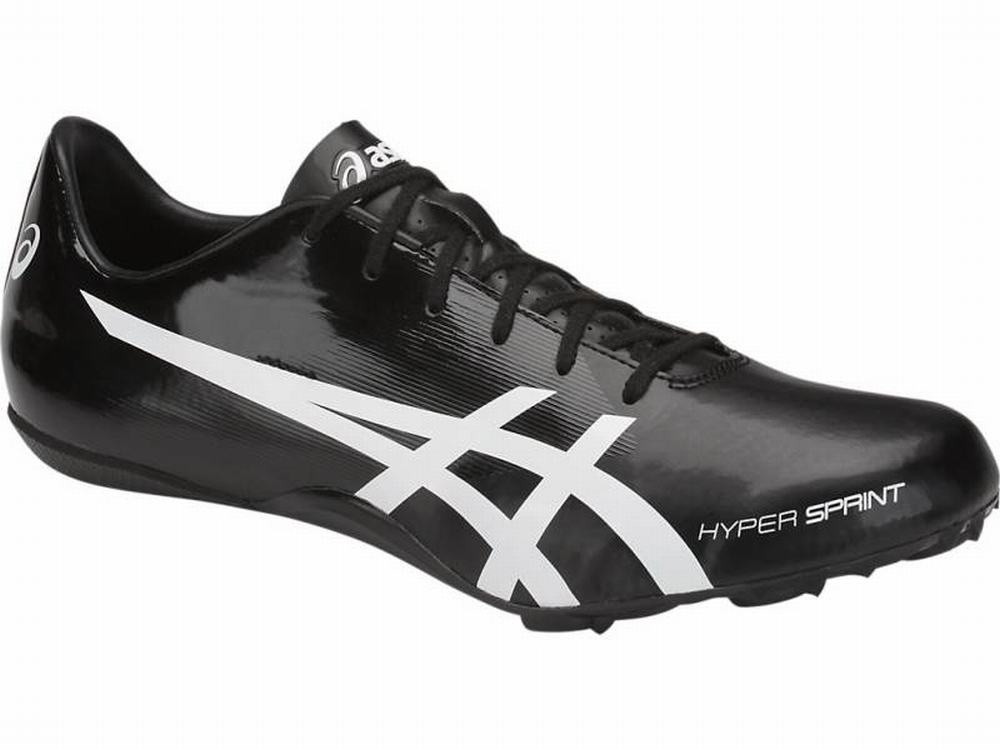 Asics Hyper Sprint 7 Men's Track & Field Shoes Black / White | IUL734802