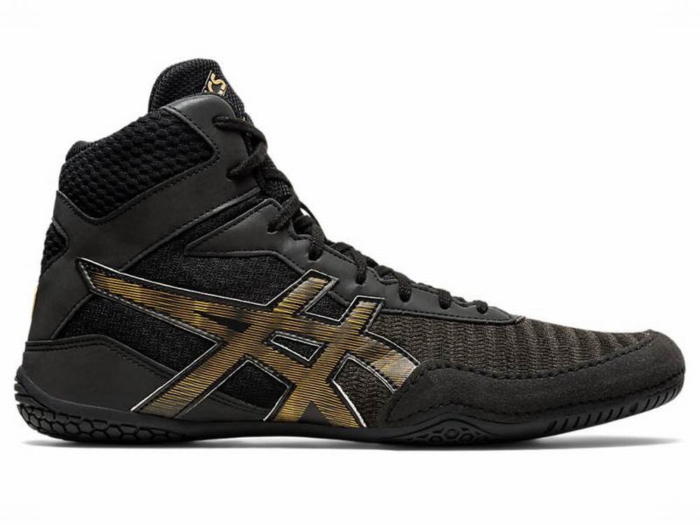 Asics MATCONTROL 2 L.E. LITE-SHOW Men\'s Wrestling Shoes Black / Gold / Brown | KBS691370