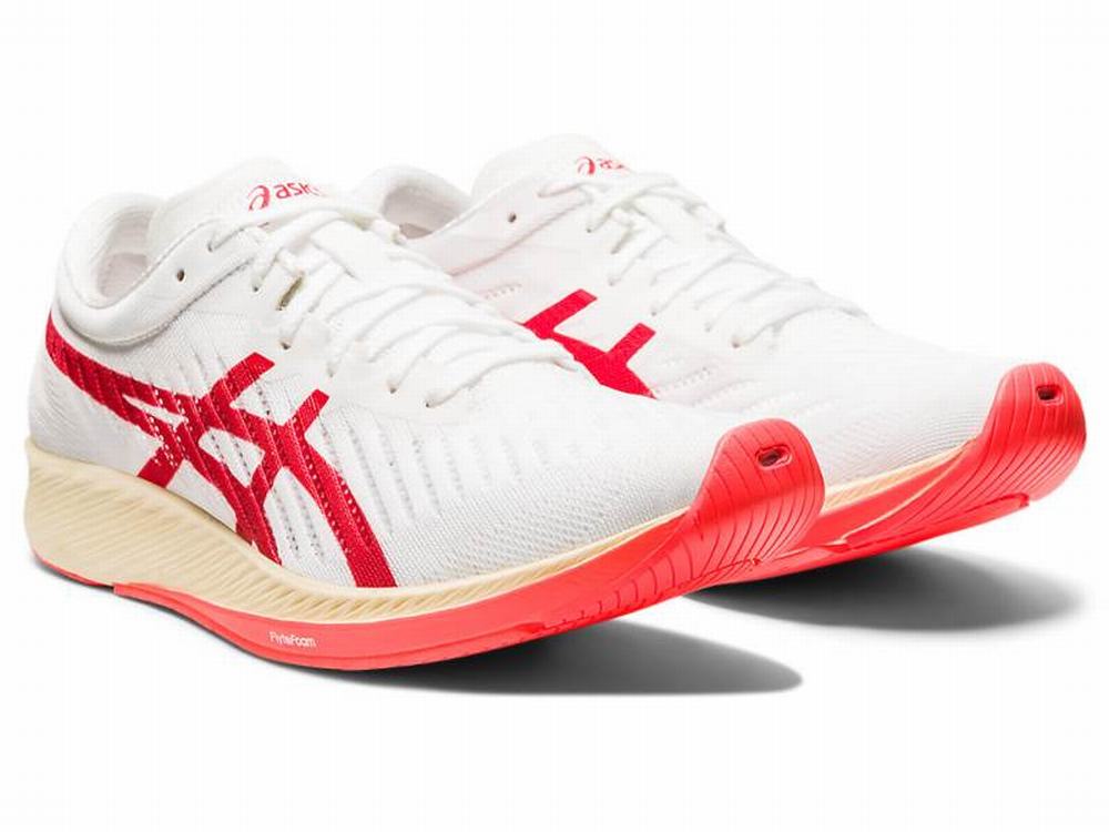 Asics METARACER Women's Running Shoes White / Orange / Red | QHM754693